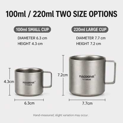 Pacoone Titanium Camping Coffee Cup