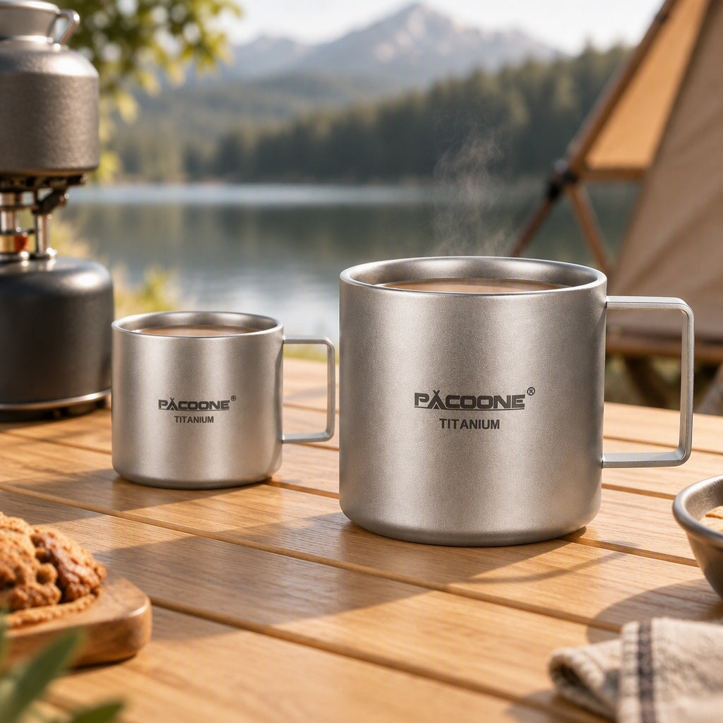 Pacoone Titanium Camping Coffee Cup