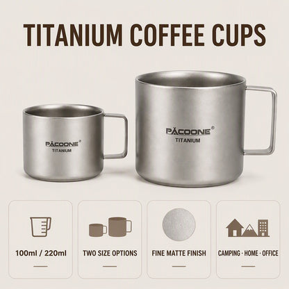 Pacoone Titanium Camping Coffee Cup